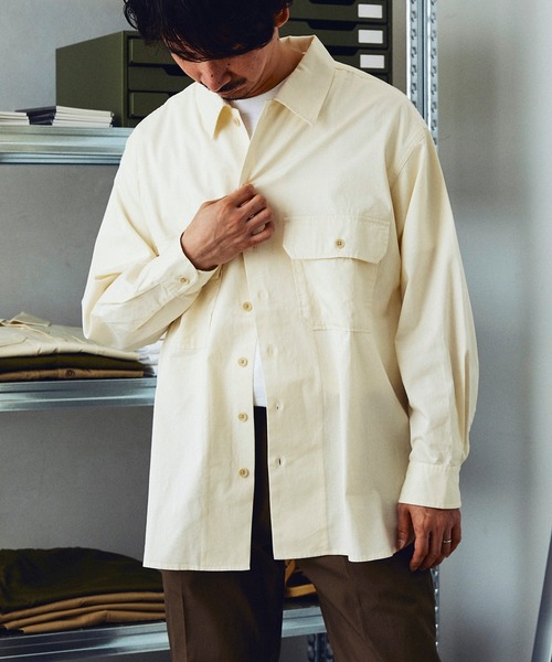 JOURNAL STANDARD relume(ジャーナルスタンダード レリューム)の「【HOUSE HOLD / ハウスホールド】 CPOシャツ(シャツ/ブラウス・メンズ・ベージュ/アイボリー/オリーブ・3/4/1/2)」の9枚目の写真
