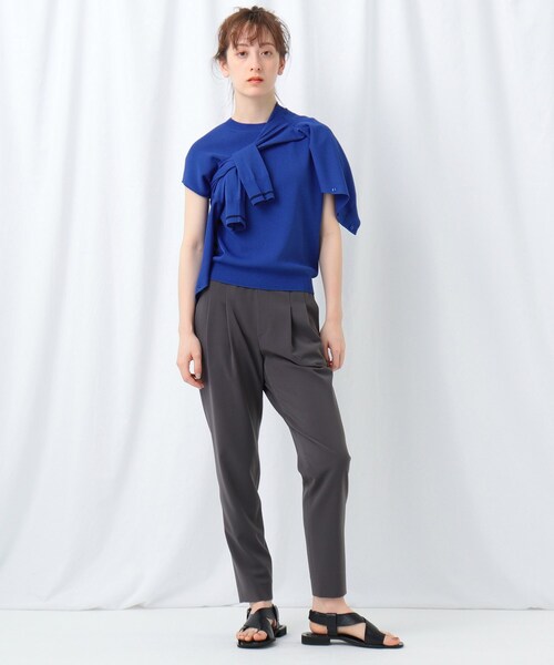 INDIVI（インディヴィ）の「◆「S」【WEB限定/2点セット】クルーネックアンサンブルニット（アンサンブル・レディース・ブラック/オフホワイト/ブルー/ライトベージュ・05）」の13枚目の写真