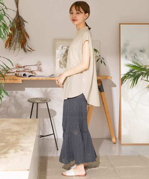 ITEMS URBANRESEARCH（アイテムズ アーバンリサーチ）の「バックボタンシャツ（シャツ/ブラウス・レディース・チャコールグレー/ベージュ/ライトカーキ/グレー系その他・FREE）」の14枚目の写真