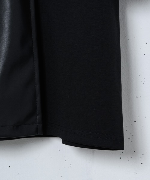 Alcindor Materials（アルシンダーマテリアルズ）の「synthetic leather poncho T-shirts/シンセティックレザーポンチョT（Tシャツ/カットソー・メンズ・ブラック・MEDIUM/LARGE）」の13枚目の写真