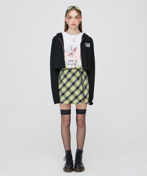 VVV（ブイブイブイ）の「【VVV 】チェックハイティーンミニスカート(イエロー) / CHECK HIGHTEEN MINI SKIRT_YELLOW（スカート・レディース・イエロー・SMALL/MEDIUM）」の4枚目の写真