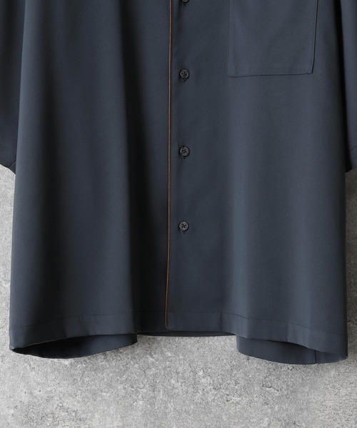 act'm（アクトム）の「ゴールドサテン パインピング オーバーサイズオープンカラーシャツ（シャツ/ブラウス・メンズ・ワインレッド/バイオレット/グレイッシュブルー・S/M/L）」の10枚目の写真