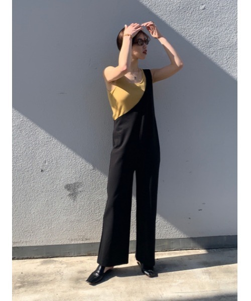 SHEL'TTER ORIGINAL（シェルターオリジナル）の「ロングストラップワイドパンツ（その他パンツ・レディース・ブラック/ベージュ/キャメル・FREE）」の2枚目の写真