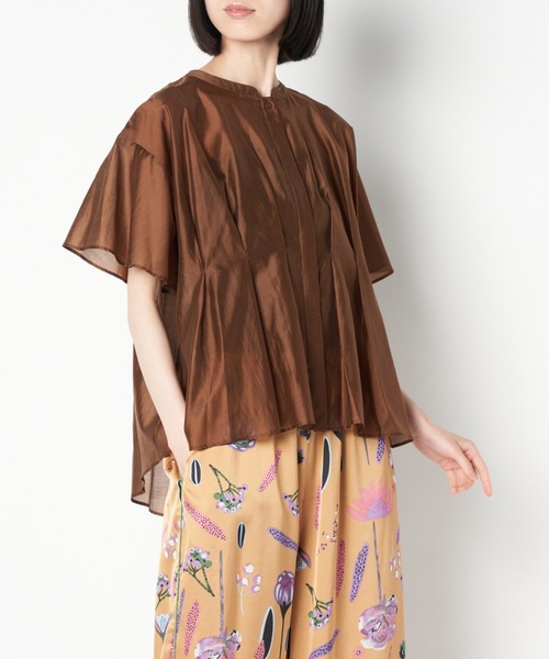 ライチ（ライチ）の「vingtrois/252-24204（シャツ/ブラウス・レディース・ブラウン/グレー/マスタード・FREE）」の3枚目の写真