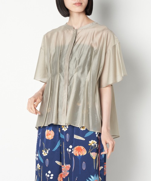 ライチ（ライチ）の「vingtrois/252-24204（シャツ/ブラウス・レディース・ブラウン/グレー/マスタード・FREE）」の2枚目の写真