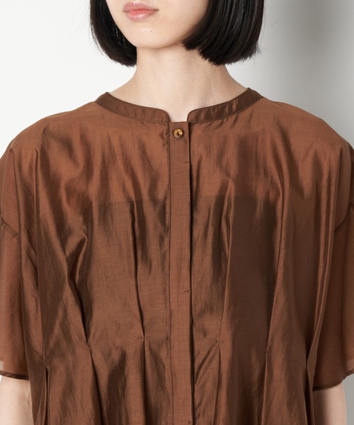 ライチ（ライチ）の「vingtrois/252-24204（シャツ/ブラウス・レディース・ブラウン/グレー/マスタード・FREE）」の7枚目の写真