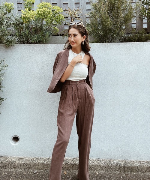 esutoreja（エストレジャ）の「デザインカットタンクトップ（タンクトップ・レディース・オートミール・FREE）」の7枚目の写真