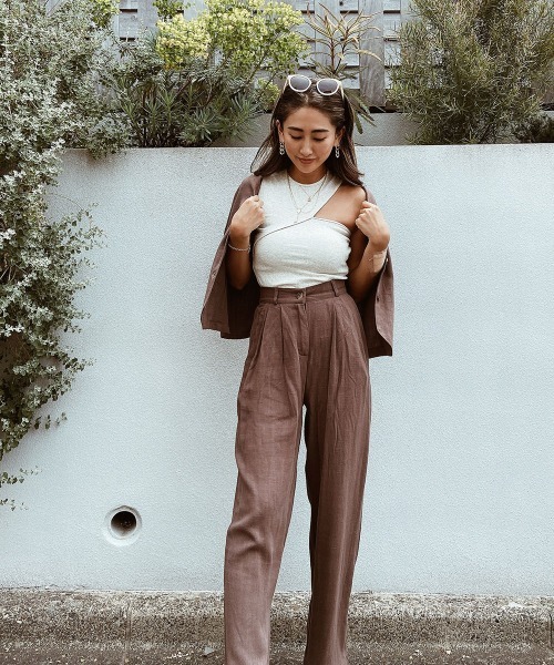 esutoreja（エストレジャ）の「デザインカットタンクトップ（タンクトップ・レディース・オートミール・FREE）」の10枚目の写真