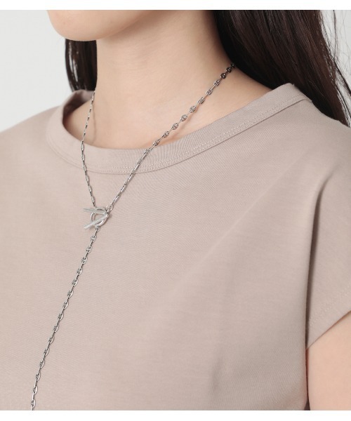 crie conforto（クリーコンフォルト）の「フレンチスリーブクルーPO（Tシャツ/カットソー・レディース・ブラック/ホワイト/ベージュ・MEDIUM/LARGE）」の11枚目の写真