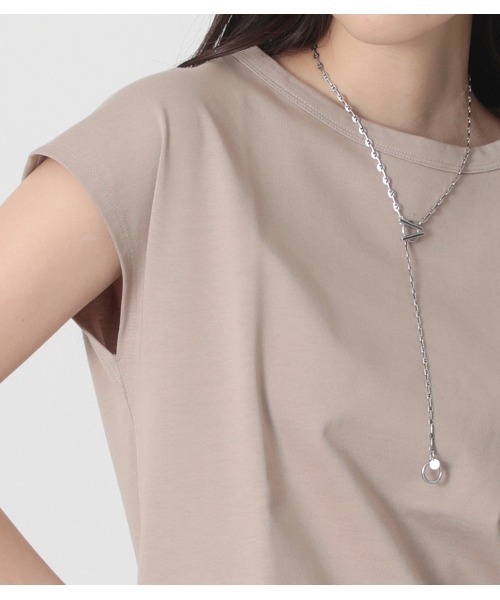 crie conforto（クリーコンフォルト）の「フレンチスリーブクルーPO（Tシャツ/カットソー・レディース・ブラック/ホワイト/ベージュ・MEDIUM/LARGE）」の12枚目の写真