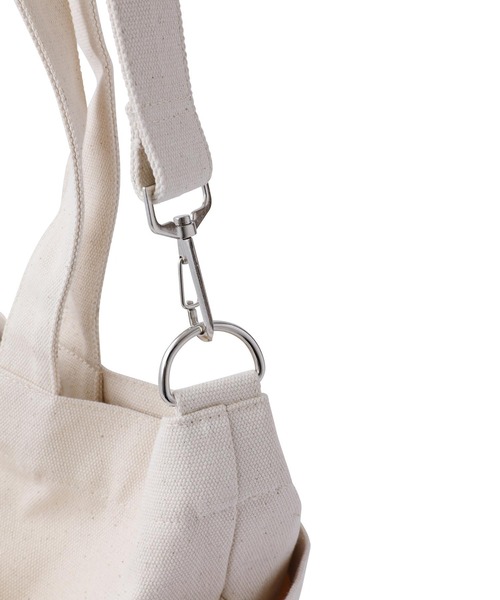 MILKFED.（ミルクフェド）の「2WAY SHOULDER BAG MINI　/ロゴ　ショルダーバッグ/キャンバストートバッグ（ショルダーバッグ・レディース・ホワイト/ブラック/ベージュ/ライトピンク・ONE SIZE）」の13枚目の写真