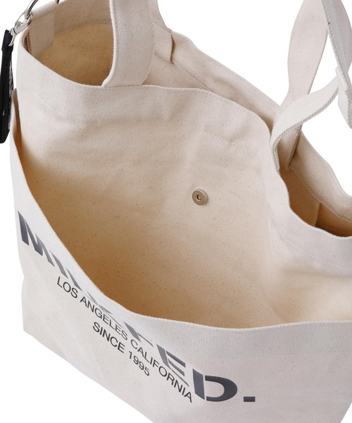 MILKFED.（ミルクフェド）の「2WAY SHOULDER BAG MINI　/ロゴ　ショルダーバッグ/キャンバストートバッグ（ショルダーバッグ・レディース・ホワイト/ブラック/ベージュ/ライトピンク・ONE SIZE）」の6枚目の写真