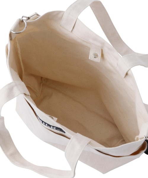 MILKFED.（ミルクフェド）の「2WAY SHOULDER BAG MINI　/ロゴ　ショルダーバッグ/キャンバストートバッグ（ショルダーバッグ・レディース・ホワイト/ブラック/ベージュ/ライトピンク・ONE SIZE）」の14枚目の写真