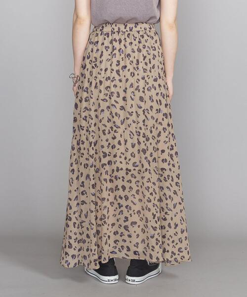 BEAUTY&YOUTH UNITED ARROWS（ビューティーアンドユースユナイテッドアローズ）の「BY レオパードプリントマキシスカート -ウォッシャブル-（スカート・レディース・ベージュ/オフホワイト・FREE）」の5枚目の写真