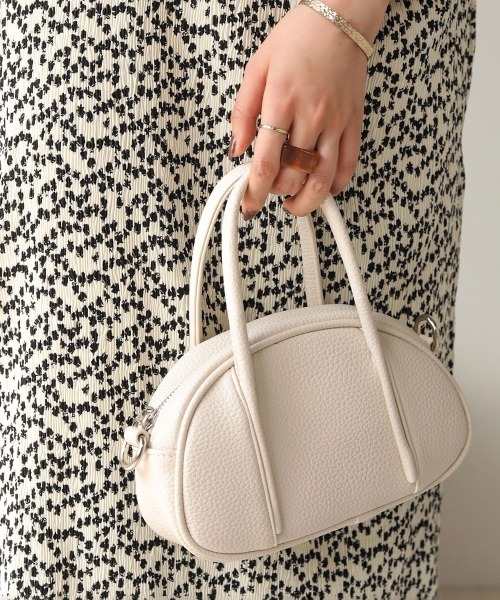 Bab（バブ）の「【WEB限定】ミニボストンショルダーバッグ（ボストンバッグ・レディース・アイボリー/ベージュ/ブラック・ONESIZE）」の5枚目の写真