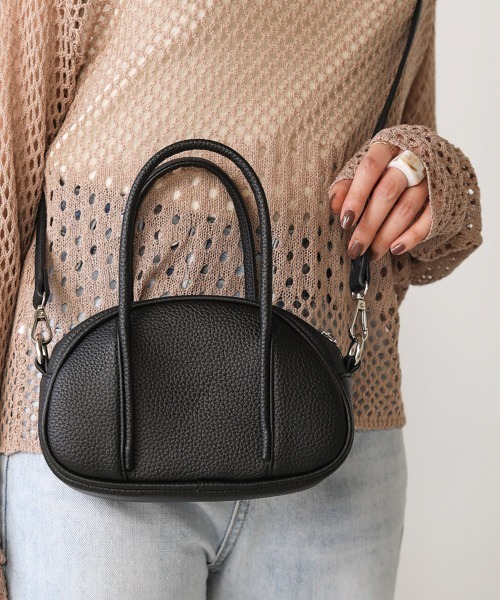 Bab（バブ）の「【WEB限定】ミニボストンショルダーバッグ（ボストンバッグ・レディース・アイボリー/ベージュ/ブラック・ONESIZE）」の6枚目の写真