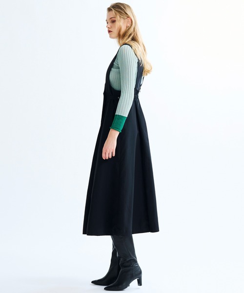 a*y様 LANVIN SPORT 中綿ジャンバースカート 38 ネイビー LANVIN en Bleu（ランバンオンブルー）の「ジャンスカロング