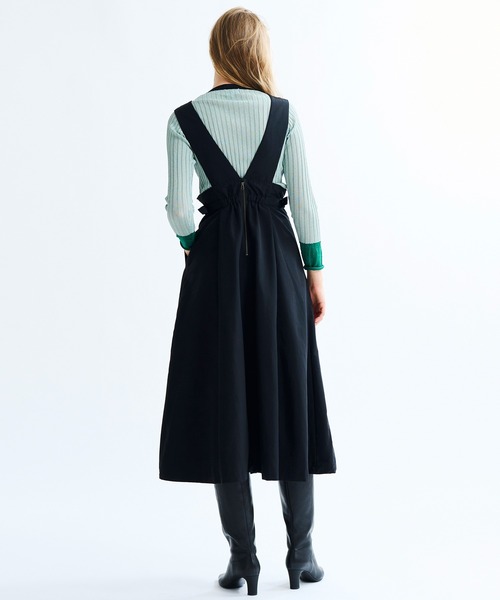 ランバンオンブルー　ワンピース リボンジャンパードレス　ジャンパースカート リボンジャンパードレス|LANVIN en Bleu | LANVIN en Bleu