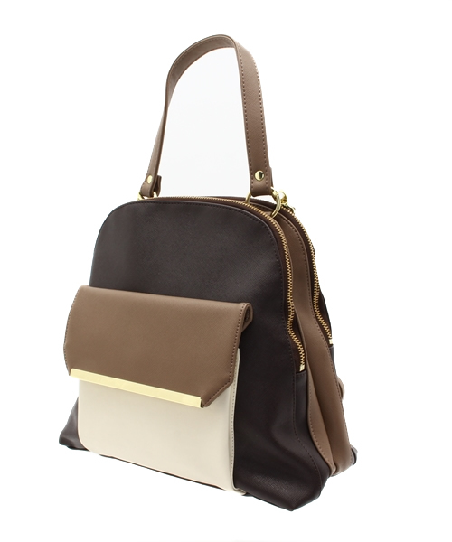 PAPILLONNER（パピヨネ）の「3-カラーリュック（バックパック/リュック・レディース・ブラック/ダークブラウン・FREE）」の10枚目の写真