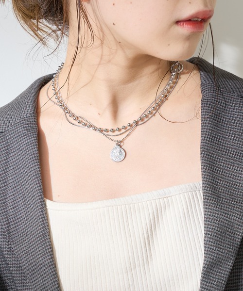 Chico（チコ）の「3連チェーンネックレスSET（ネックレス・レディース・ゴールド/シルバー・FREE）」の13枚目の写真