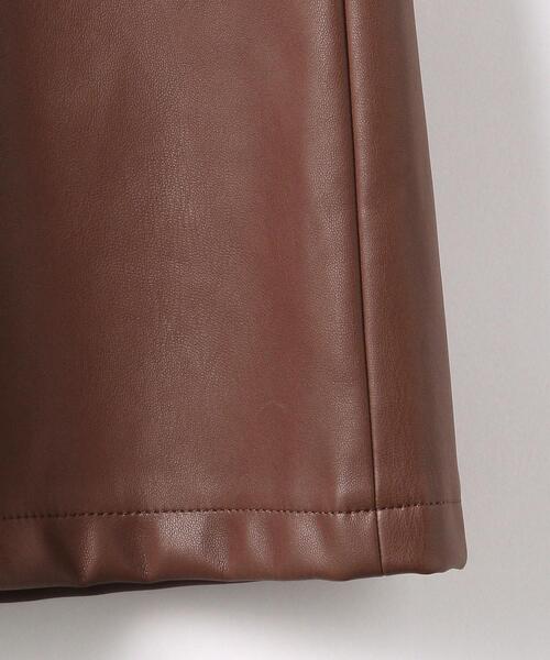 EMMEL REFINES（エメルリファインズ）の「＜EMMEL REFINES（エメル リファインズ）＞EM フェイクレザー エプロン ワンピース（ワンピース・レディース・ダークブラウン/ダークグリーン・FREE）」の12枚目の写真