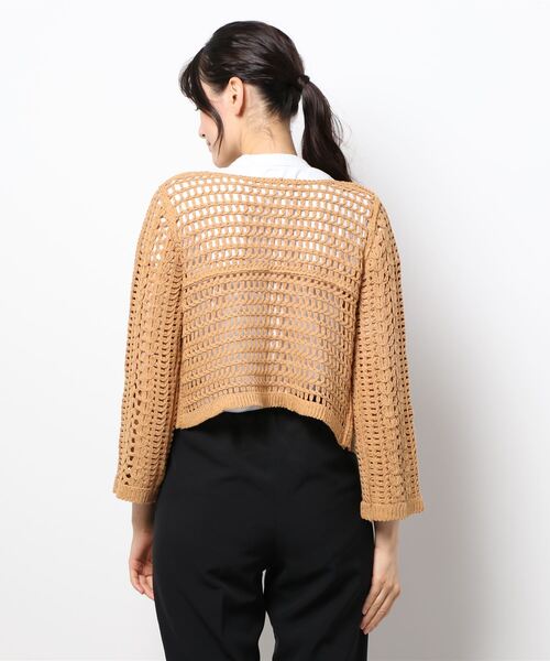 RETRO GIRL（レトロガール）の「クロシェ編み2WAYニット（ニット/セーター・レディース・イエロー/オフホワイト/グリーン・FREE）」の8枚目の写真