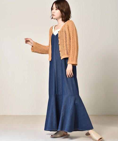 RETRO GIRL（レトロガール）の「クロシェ編み2WAYニット（ニット/セーター・レディース・イエロー/オフホワイト/グリーン・FREE）」の11枚目の写真