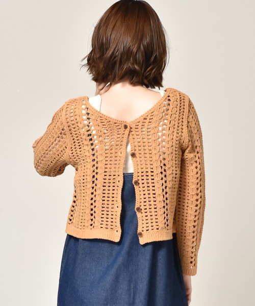 RETRO GIRL（レトロガール）の「クロシェ編み2WAYニット（ニット/セーター・レディース・イエロー/オフホワイト/グリーン・FREE）」の20枚目の写真