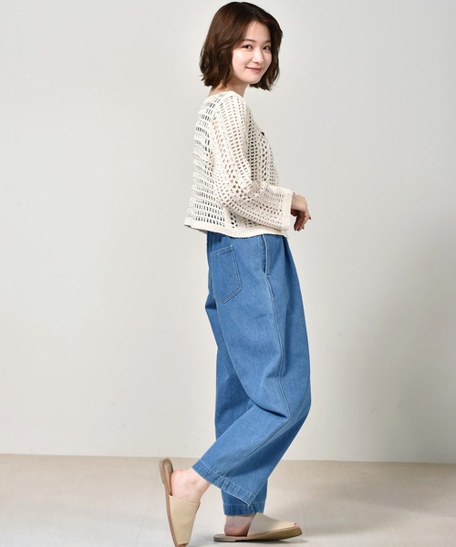 RETRO GIRL（レトロガール）の「クロシェ編み2WAYニット（ニット/セーター・レディース・イエロー/オフホワイト/グリーン・FREE）」の21枚目の写真