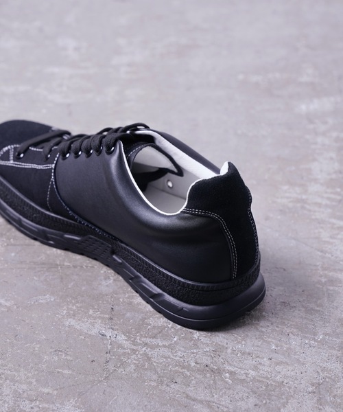 Alpinus（アルピナス）の「Alpinus - leather combi secretsole sneakers/レザーコンビシークレットソールスニーカー（スニーカー・メンズ・ブラック・SMALL/MEDIUM/LARGE）」の14枚目の写真