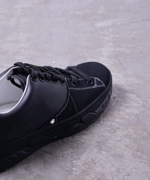 Alpinus（アルピナス）の「Alpinus - leather combi secretsole sneakers/レザーコンビシークレットソールスニーカー（スニーカー・メンズ・ブラック・SMALL/MEDIUM/LARGE）」の12枚目の写真