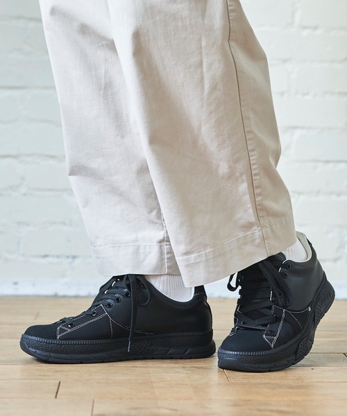Alpinus（アルピナス）の「Alpinus - leather combi secretsole sneakers/レザーコンビシークレットソールスニーカー（スニーカー・メンズ・ブラック・SMALL/MEDIUM/LARGE）」の21枚目の写真
