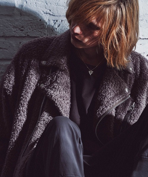 MSML（エムエスエムエル）の「OVERSIZED BOA RIDERS JACKET（ライダースジャケット・メンズ・チャコールグレー/ブラック/キャメル・M/L/L/XL）」の18枚目の写真