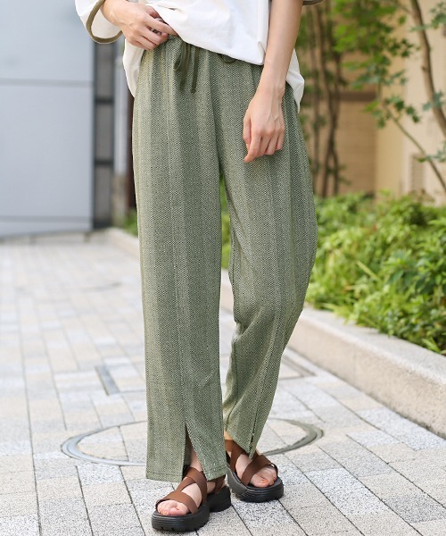 チチカカ(チチカカ)の「ヘリンボンカットパンツ(その他パンツ・レディース・ブラック/カーキ/ブラウン・FREE)」の3枚目の写真