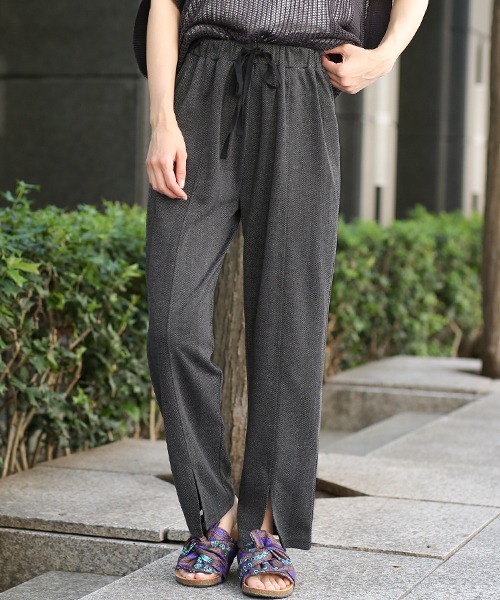 チチカカ(チチカカ)の「ヘリンボンカットパンツ(その他パンツ・レディース・ブラック/カーキ/ブラウン・FREE)」の2枚目の写真