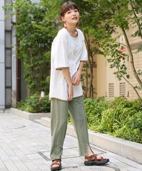 チチカカ(チチカカ)の「ヘリンボンカットパンツ(その他パンツ・レディース・ブラック/カーキ/ブラウン・FREE)」の6枚目の写真