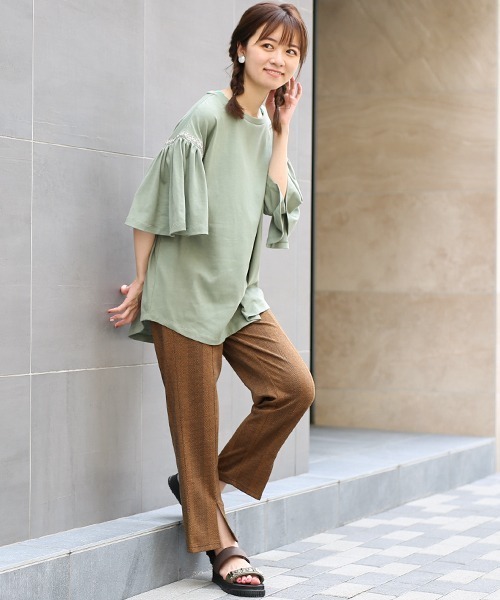 チチカカ(チチカカ)の「ヘリンボンカットパンツ(その他パンツ・レディース・ブラック/カーキ/ブラウン・FREE)」の13枚目の写真