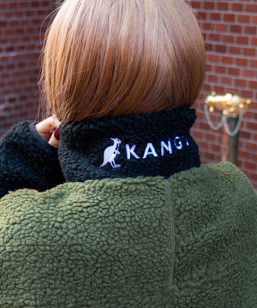 KANGOL(カンゴール)の「【KANGOL / カンゴール】ワンポイント刺繍 ボアブルゾン / スタンドカラージャケット(ブルゾン・レディース・モカ/グリーン/ベージュ/ホワイト/ブラック/その他/その他2/パープル・X-LARGE/LARGE/MEDIUM)」の22枚目の写真