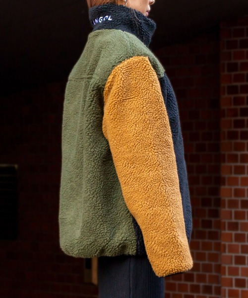 KANGOL(カンゴール)の「【KANGOL / カンゴール】ワンポイント刺繍 ボアブルゾン / スタンドカラージャケット(ブルゾン・レディース・モカ/グリーン/ベージュ/ホワイト/ブラック/その他/その他2/パープル・X-LARGE/LARGE/MEDIUM)」の18枚目の写真