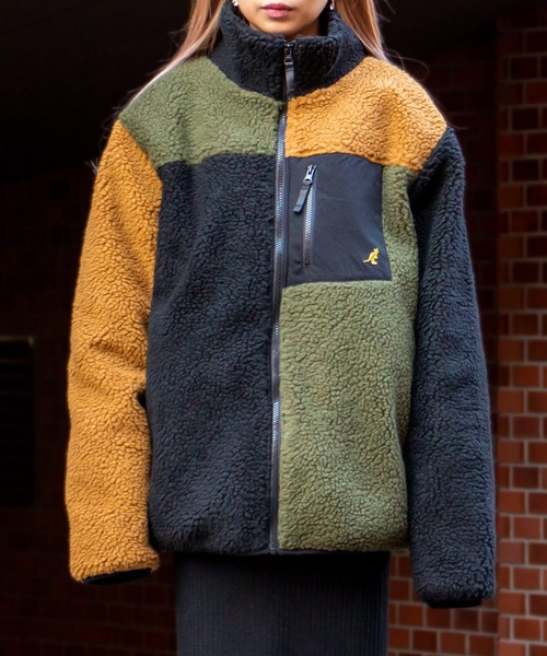 KANGOL(カンゴール)の「【KANGOL / カンゴール】ワンポイント刺繍 ボアブルゾン / スタンドカラージャケット(ブルゾン・レディース・モカ/グリーン/ベージュ/ホワイト/ブラック/その他/その他2/パープル・X-LARGE/LARGE/MEDIUM)」の11枚目の写真