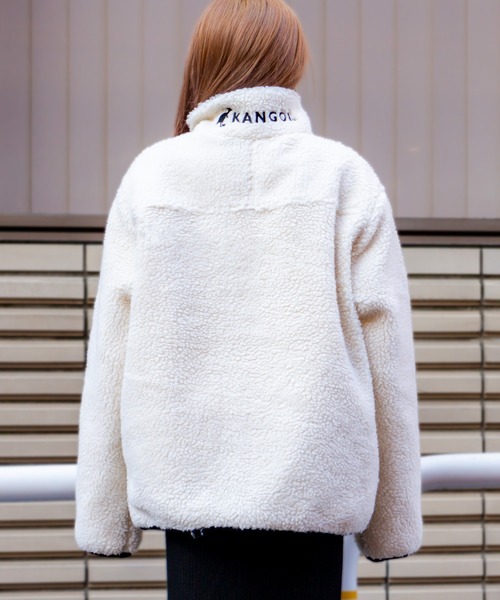 セール】【KANGOL / カンゴール】ワンポイント刺繍 ボアブルゾン