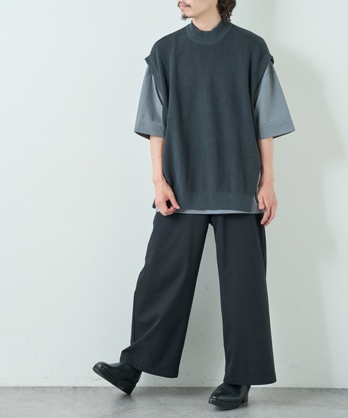 Lui's（ルイス）の「オーバーニットベスト（ベスト・メンズ・チャコールグレー/ブラック/モカ・FREE）」の19枚目の写真