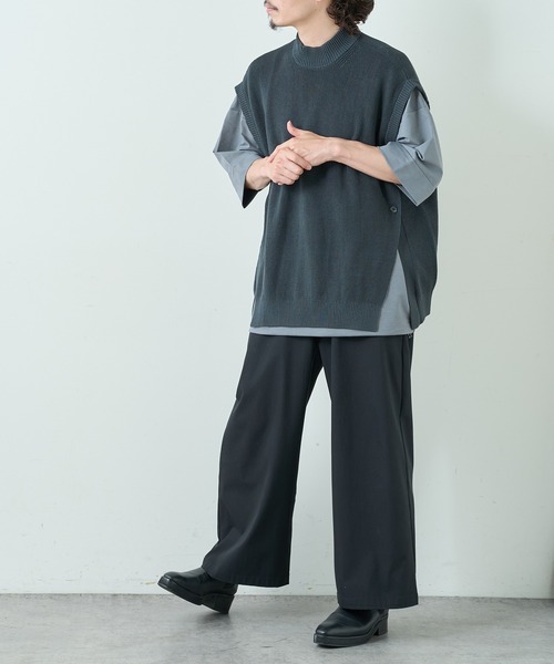 Lui's（ルイス）の「オーバーニットベスト（ベスト・メンズ・チャコールグレー/ブラック/モカ・FREE）」の16枚目の写真