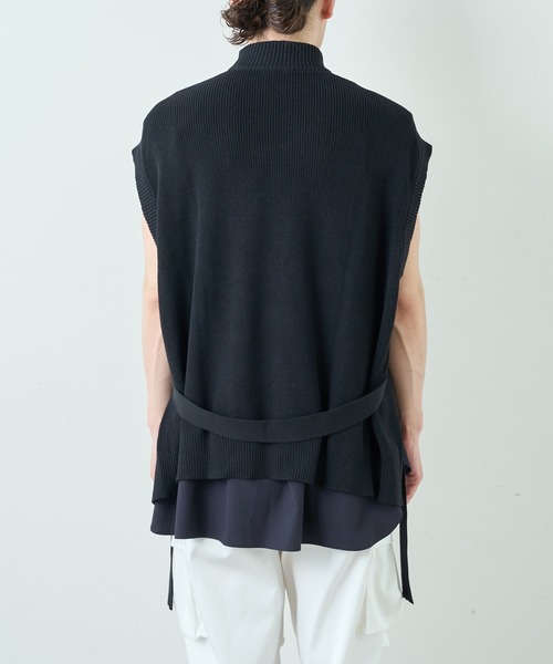 Lui's（ルイス）の「オーバーニットベスト（ベスト・メンズ・チャコールグレー/ブラック/モカ・FREE）」の14枚目の写真