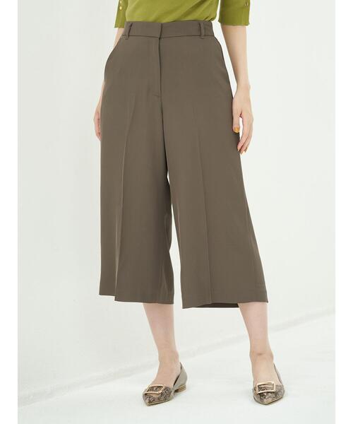 YECCA VECCA（イェッカヴェッカ）の「・クロップドワイドパンツ＊（その他パンツ・レディース・ブラック/ブラウン/キャメル・M/S）」の4枚目の写真