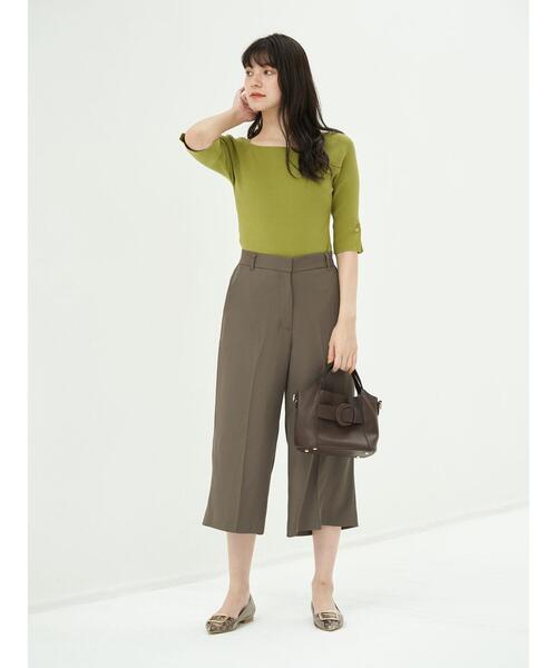 YECCA VECCA（イェッカヴェッカ）の「・クロップドワイドパンツ＊（その他パンツ・レディース・ブラック/ブラウン/キャメル・M/S）」の18枚目の写真