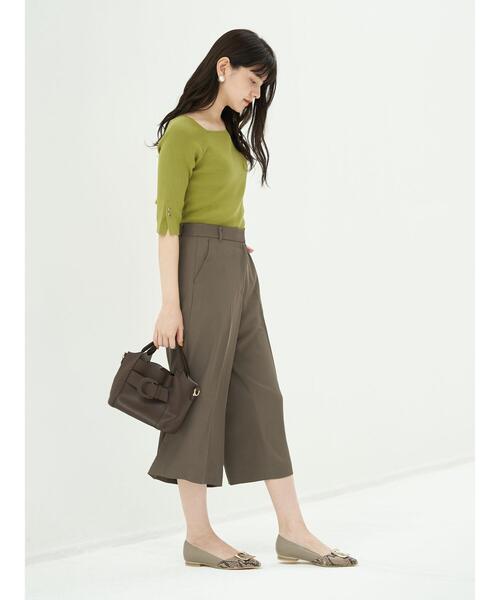 YECCA VECCA（イェッカヴェッカ）の「・クロップドワイドパンツ＊（その他パンツ・レディース・ブラック/ブラウン/キャメル・M/S）」の19枚目の写真