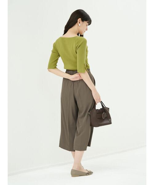 YECCA VECCA（イェッカヴェッカ）の「・クロップドワイドパンツ＊（その他パンツ・レディース・ブラック/ブラウン/キャメル・M/S）」の20枚目の写真