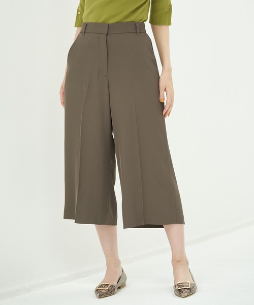 YECCA VECCA（イェッカヴェッカ）の「・クロップドワイドパンツ＊（その他パンツ・レディース・ブラック/ブラウン/キャメル・M/S）」の3枚目の写真