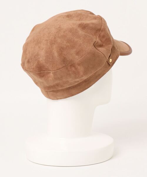 ROPE' PICNIC（ロペピクニック）の「スエード調パイピングマリンキャップ（キャスケット・レディース・ブラック/ベージュ・FREE）」の3枚目の写真